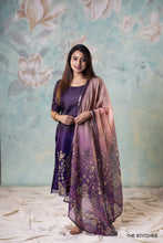 Load image into Gallery viewer, ANIKA KURTI with DUPATTA - PURPLE