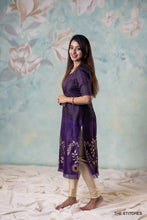 Load image into Gallery viewer, ANIKA KURTI with DUPATTA - PURPLE