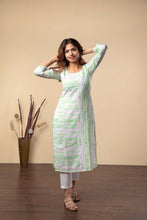 Load image into Gallery viewer, Watercolor  - Green KURTI ONLY