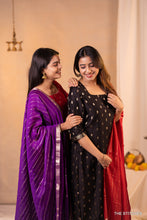 Load image into Gallery viewer, NOOR - BLACK SET with DUPATTA