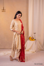 Load image into Gallery viewer, NOOR - BEIGE SET with DUPATTA