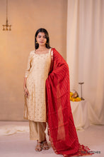 Load image into Gallery viewer, NOOR - BEIGE SET with DUPATTA
