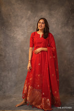 Load image into Gallery viewer, MONICA RED SET WITH DUPATTA