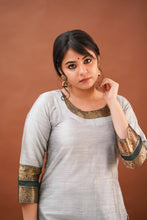Load image into Gallery viewer, KRITHA - STEEL GREY KURTI ONLY