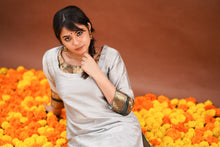 Load image into Gallery viewer, KRITHA - STEEL GREY KURTI ONLY