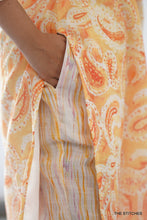Load image into Gallery viewer, Paisley print Semi Linen (Mustard)