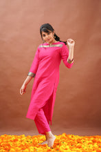 Load image into Gallery viewer, LIYA - DARK PINK KURTI ONLY