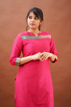 Load image into Gallery viewer, LIYA - DARK PINK KURTI ONLY