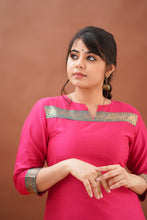 Load image into Gallery viewer, LIYA - DARK PINK KURTI ONLY