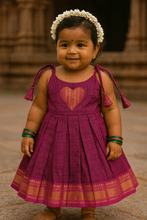 Load image into Gallery viewer, MANGALAGIRI FROCK - MAGENTA