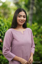 Load image into Gallery viewer, HANDLOOM LAVENDER KURTI ONLY