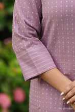 Load image into Gallery viewer, HANDLOOM LAVENDER KURTI ONLY