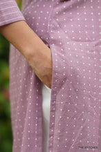 Load image into Gallery viewer, HANDLOOM LAVENDER KURTI ONLY