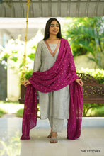 Load image into Gallery viewer, AASHNA - GREY KURTI ONLY