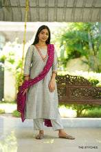 Load image into Gallery viewer, AASHNA - GREY KURTI ONLY
