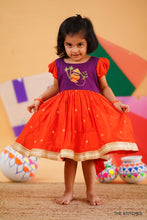 Load image into Gallery viewer, PONGAL POT FROCK - PURPLE (1-2yr Available)