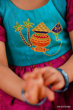 Load image into Gallery viewer, PONGAL POT FROCK - TEAL (1-2yr Available)