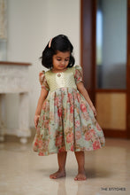 Load image into Gallery viewer, SHINY - PEACH GREEN FROCK