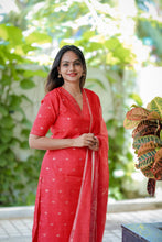 Load image into Gallery viewer, LYRA KURTI with DUPATTA - RED