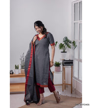 Load image into Gallery viewer, MANGALAGIRI KURTI with DUPATTA - GREY