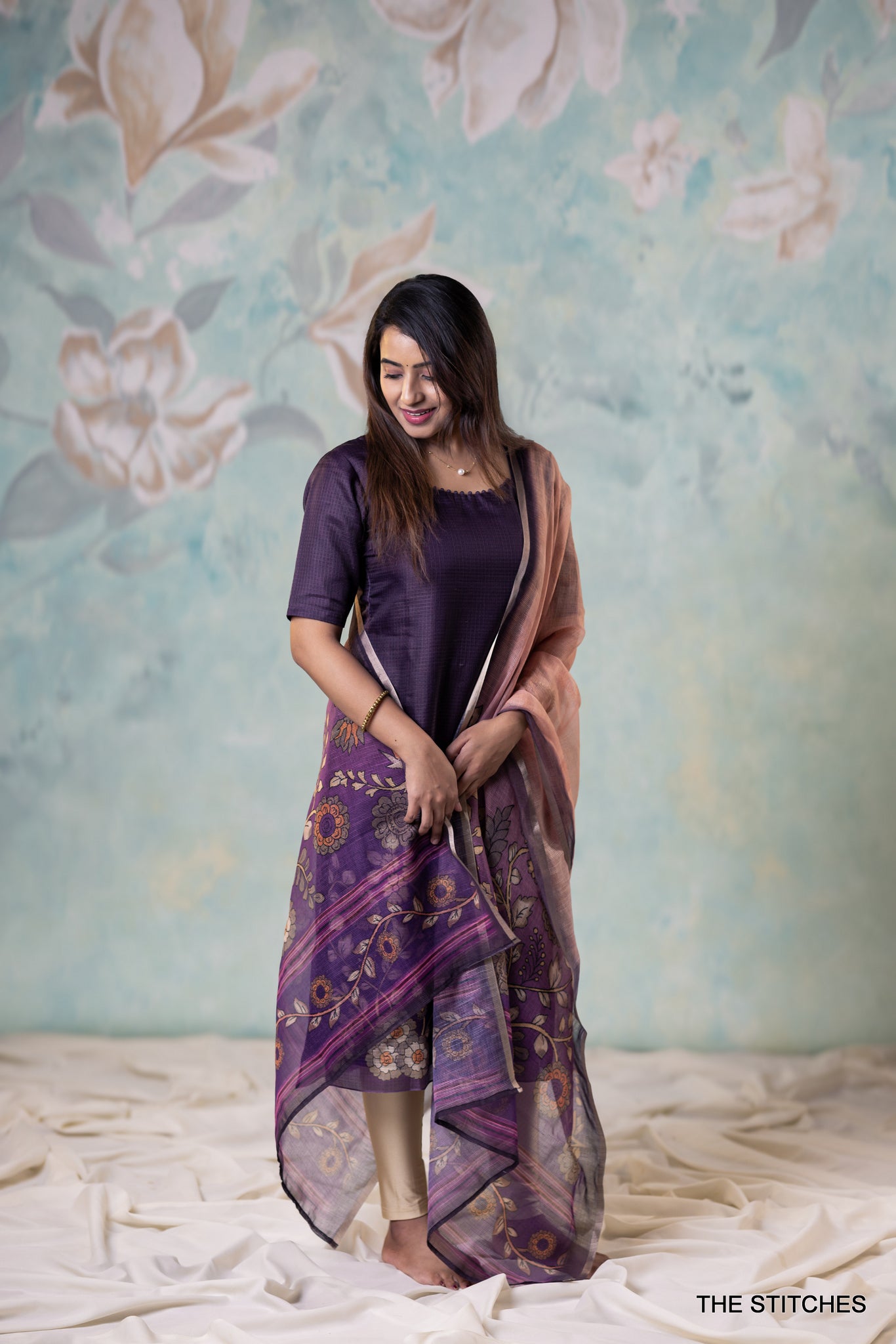 ANIKA KURTI with DUPATTA - PURPLE