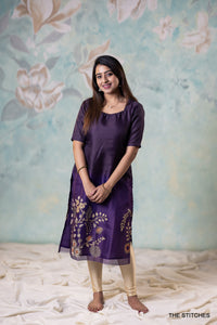 ANIKA KURTI with DUPATTA - PURPLE