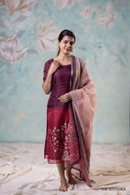 Load image into Gallery viewer, ANIKA KURTI with DUPATTA - MAROON
