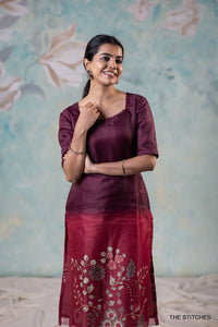 ANIKA KURTI with DUPATTA - MAROON