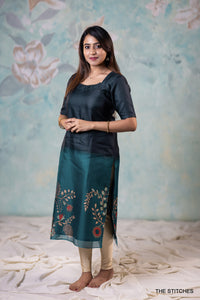ANIKA KURTI with DUPATTA - GREEN