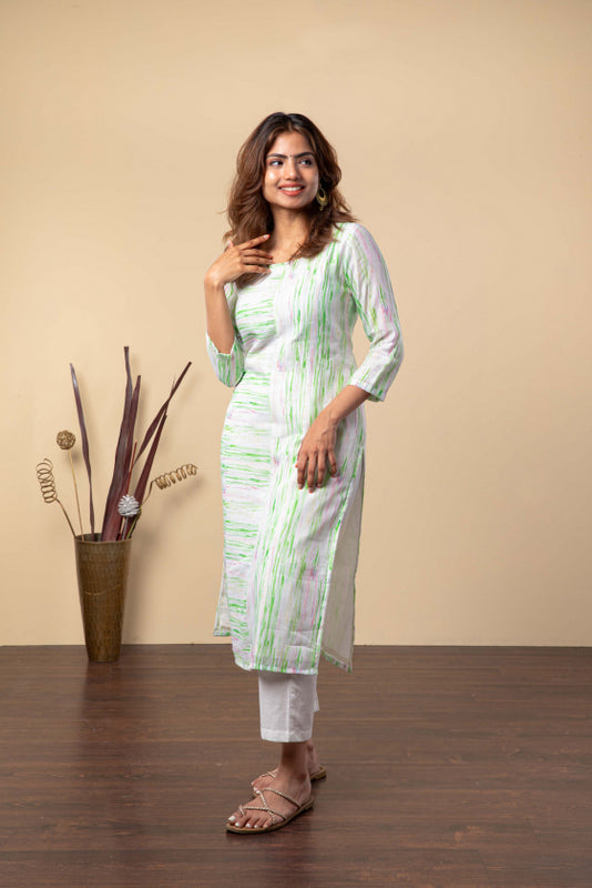 Watercolor  - Green KURTI ONLY