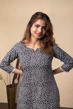 Load image into Gallery viewer, Black floral KURTI ONLY
