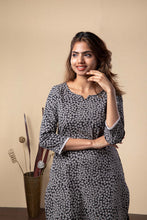 Load image into Gallery viewer, Black floral KURTI ONLY
