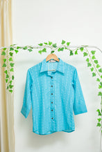 Load image into Gallery viewer, Handloom Blue Shirt
