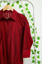 Load image into Gallery viewer, Dupion Silk Shirt - Maroon
