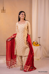 NOOR - BEIGE SET with DUPATTA