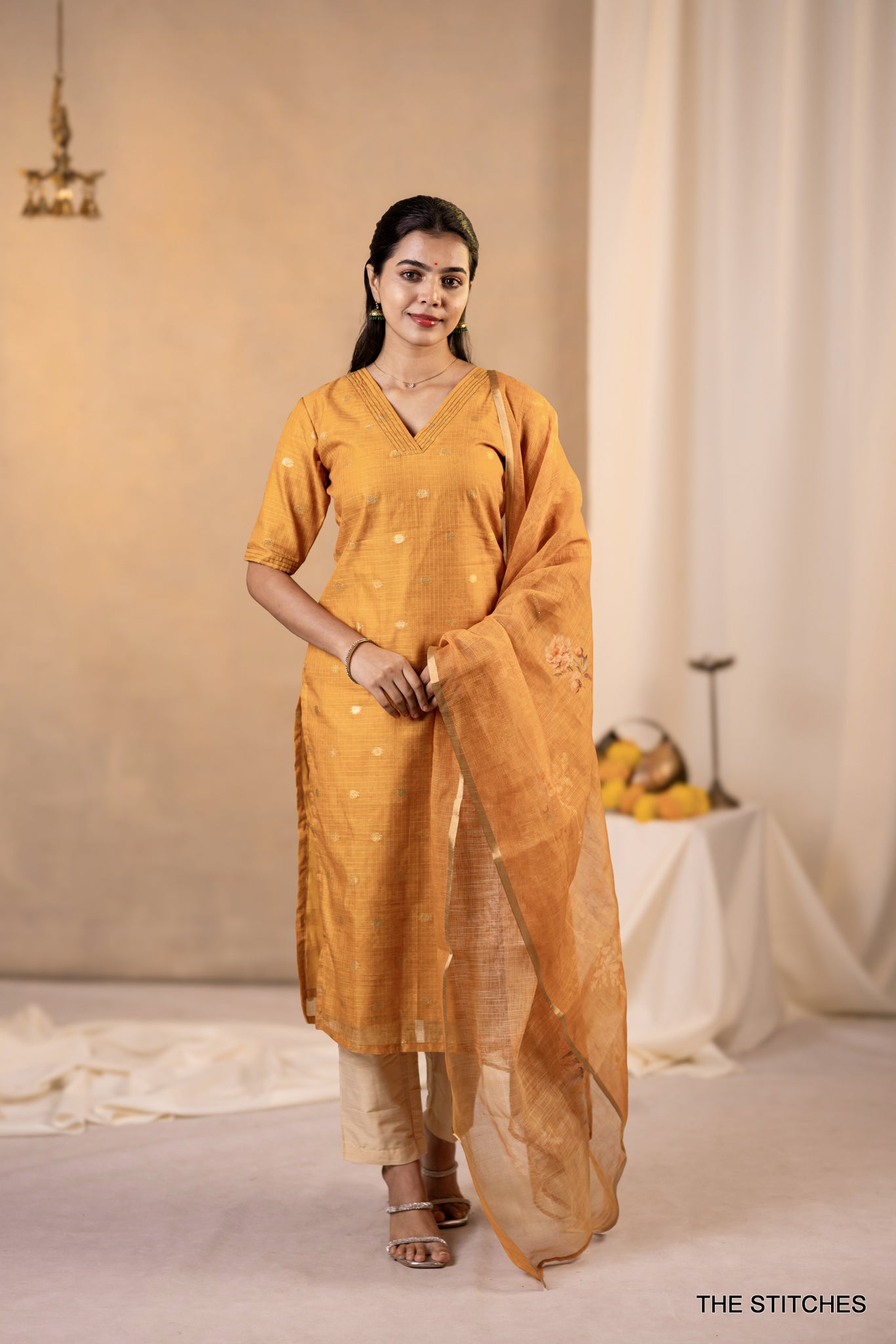LYRA KURTI with DUPATTA - YELLOW