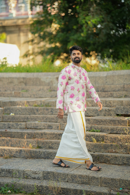 Arsh - Off White/Pink Floral