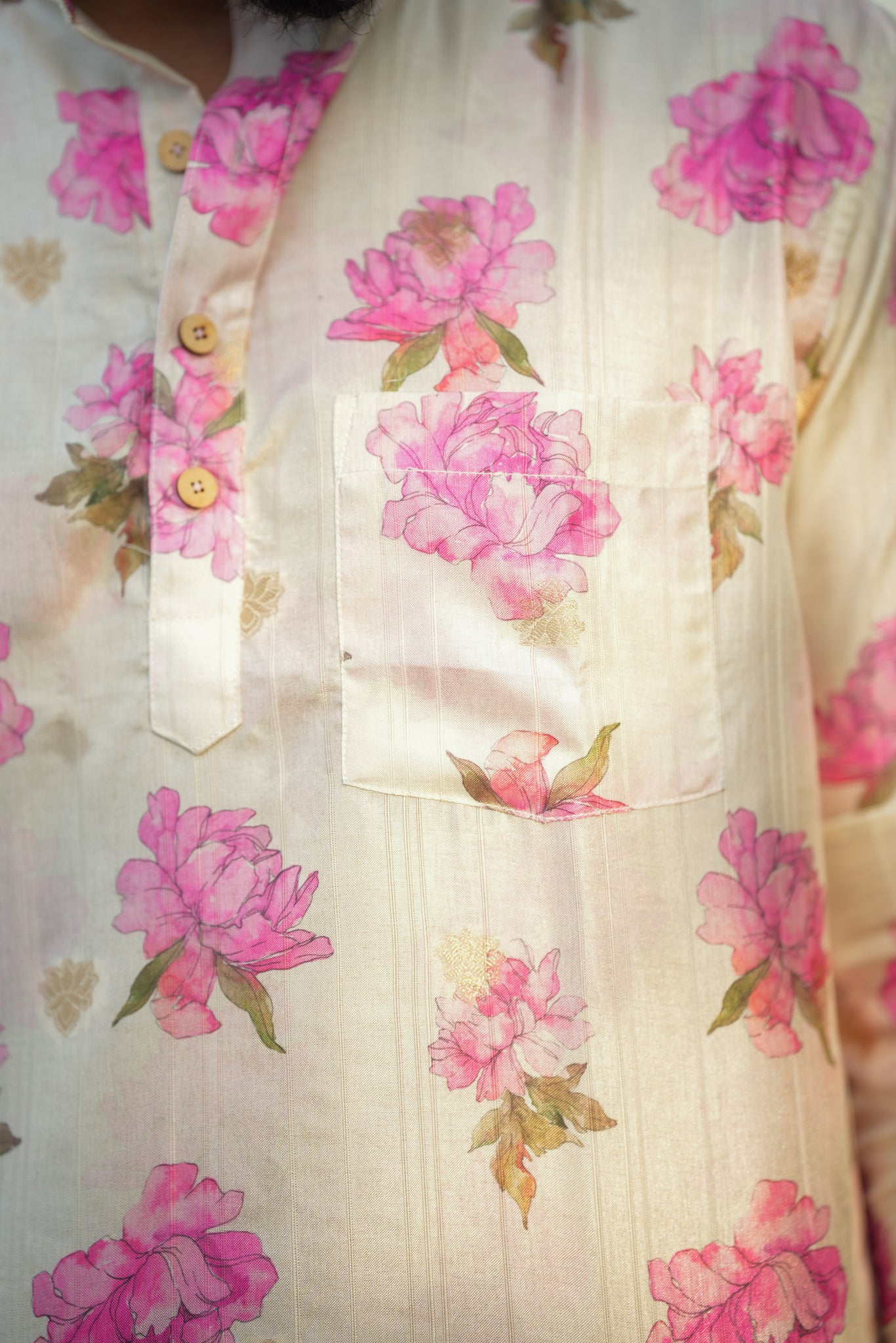 Arsh - Off White/Pink Floral