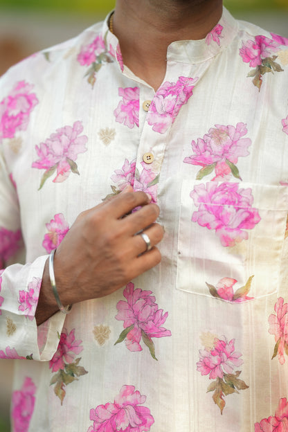 Arsh - Off White/Pink Floral