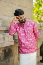 Load image into Gallery viewer, Arsh - Pink Ikat Motifs
