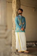 Load image into Gallery viewer, Arsh - Blue / Brush Painted Print
