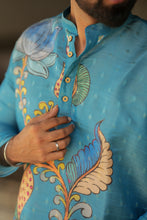 Load image into Gallery viewer, Arsh - Blue / Brush Painted Print
