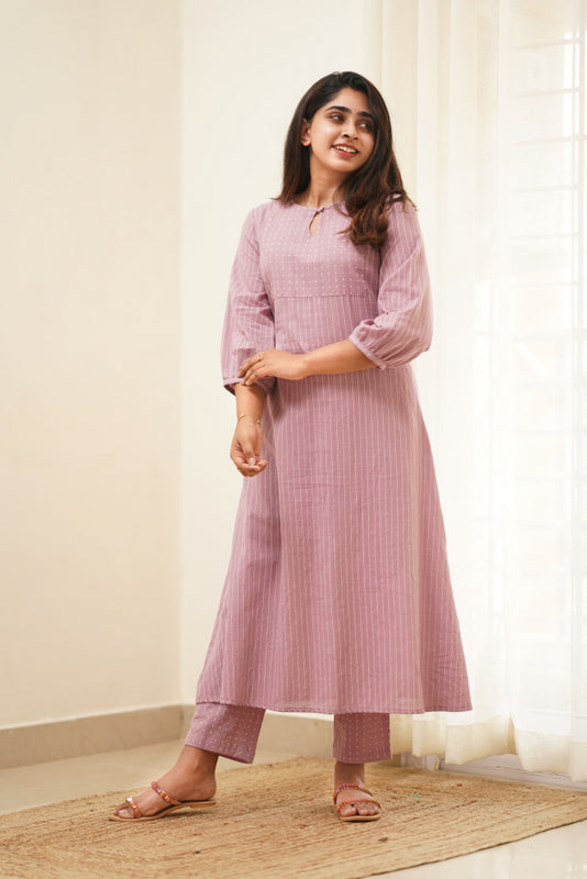 VEENA - LAVENDER KURTI ONLY (L Available)