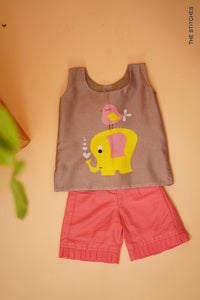 Baby Elephant Shorts Set