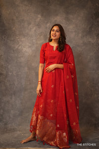 MONICA RED SET WITH DUPATTA