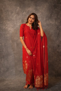 MONICA RED SET WITH DUPATTA
