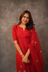 MONICA RED SET WITH DUPATTA