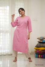 Load image into Gallery viewer, Pink Manjari KURTI ONLY (M Available)
