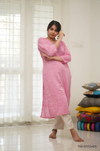 Load image into Gallery viewer, Pink Manjari KURTI ONLY (M Available)
