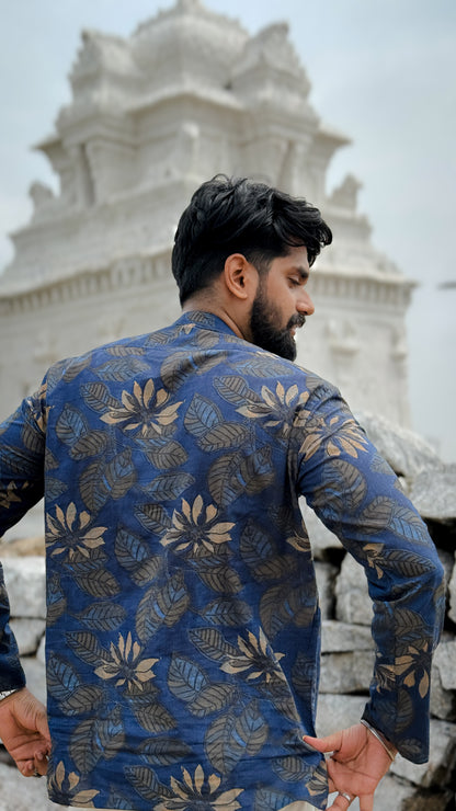 Arsh - Navy Blue Bagru